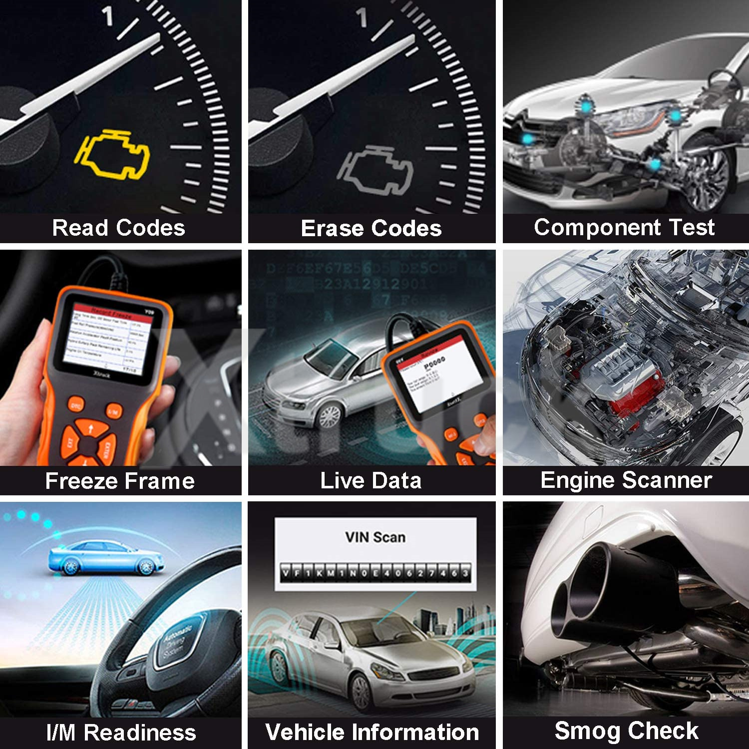 Y09 OBDII Code Reader Diagnostic Scanning Tool Engine Fault Scanner Automotive Scanner car Check Diagnostic Scanning Tool