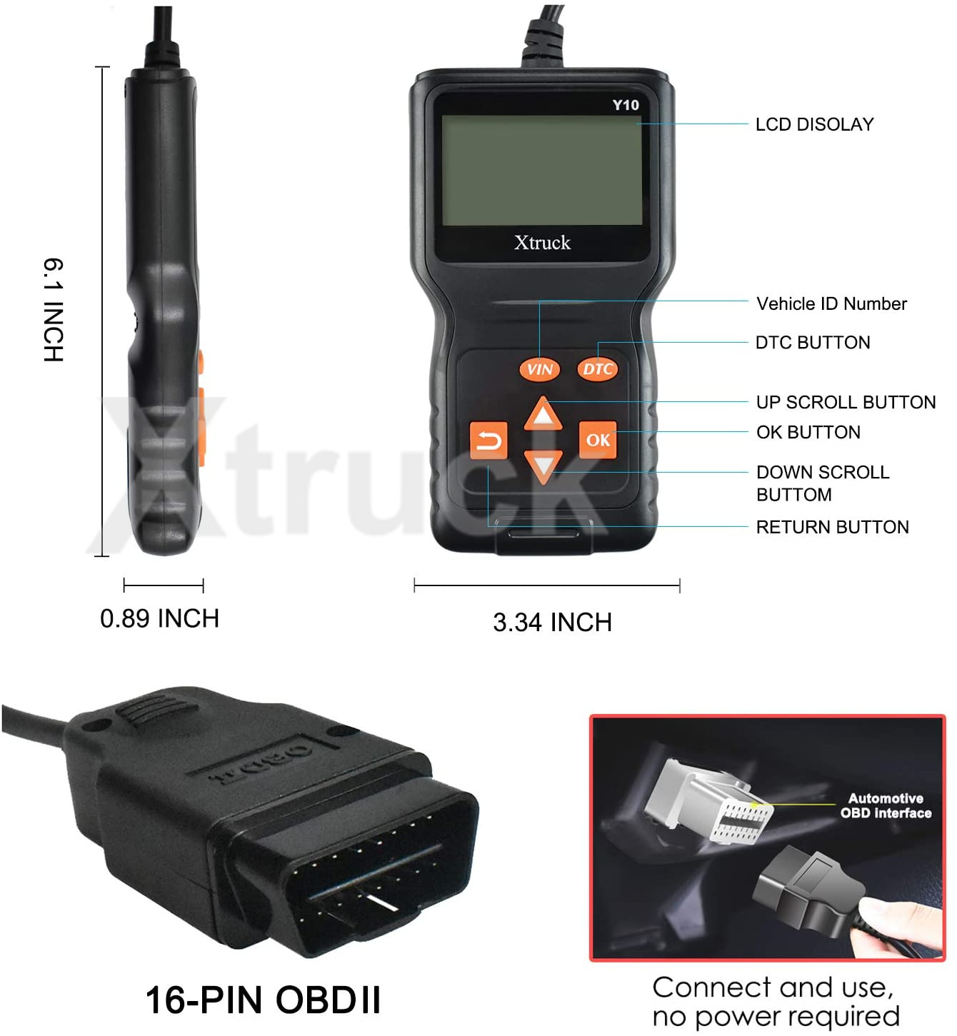 Fault Code Reader XTRUCK Y10 OBD2 Car Diagnostic Tool pk LAUNCH X431 CR3001 OBD2 Scanner Creader 3001 code read