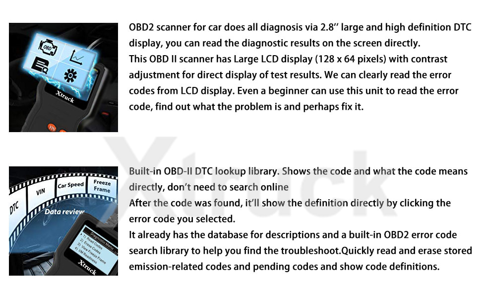 Fault Code Reader XTRUCK Y10 OBD2 Car Diagnostic Tool pk LAUNCH X431 CR3001 OBD2 Scanner Creader 3001 code read