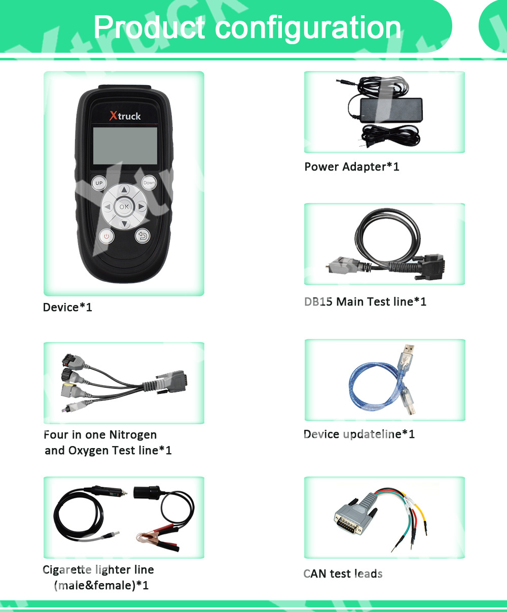 Xtruck Y005 CAN-BUS node search Urea SCR tester urea pump Nitrogen sensor Level sensor detector diagnosis tool