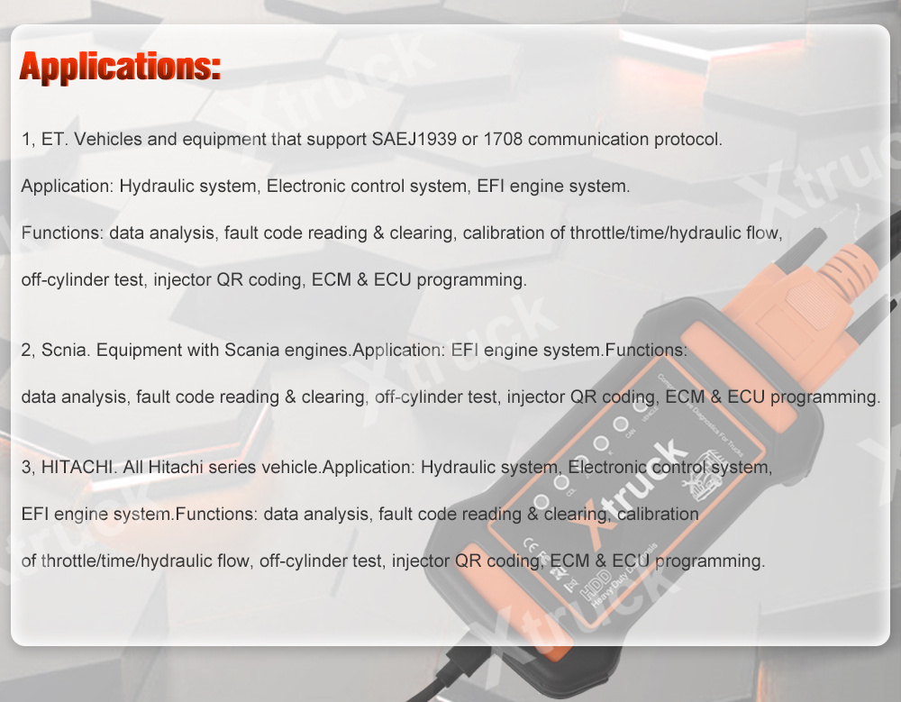 Xtruck Y009 HDD +FZ G1 tablet for Heavy duty Truck Diagnostic Kit