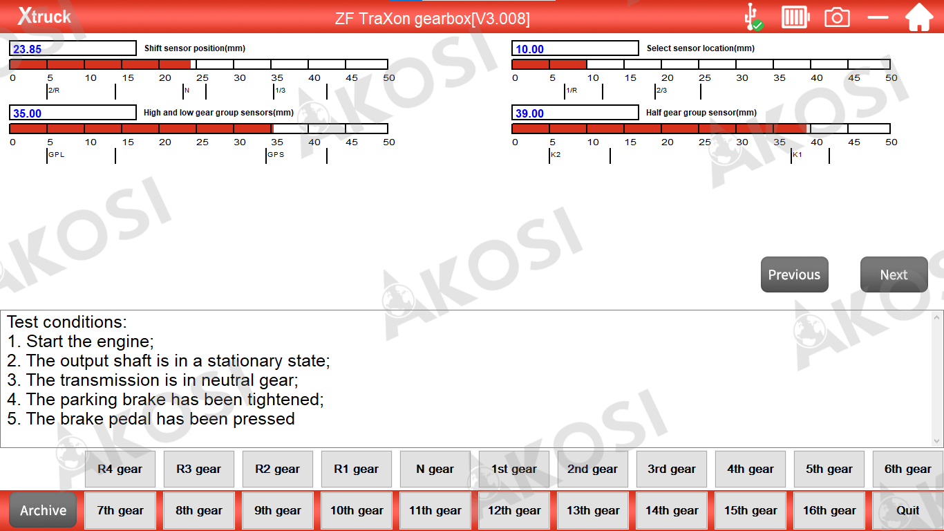 Xtruck Chassis Inspection with ZF Function Fast SINOTRUCK WABCO KNORR