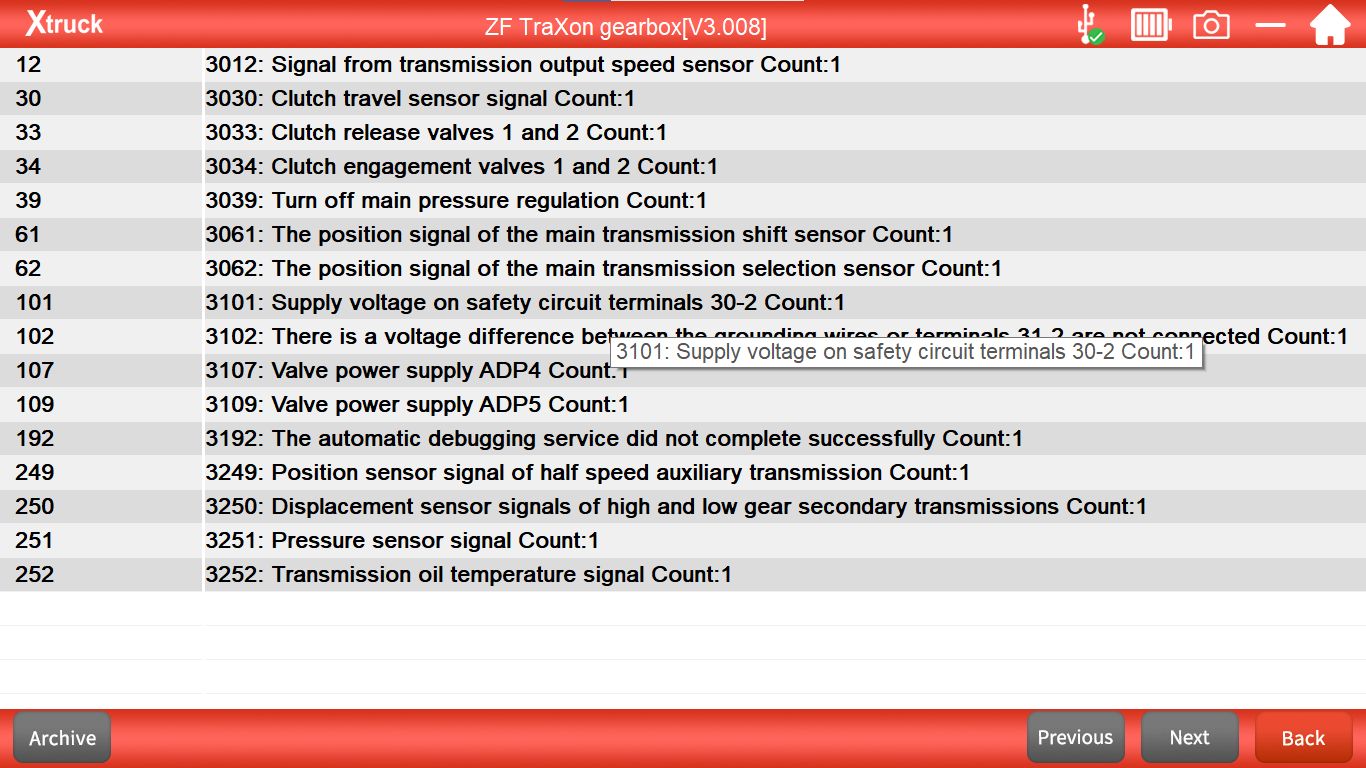 Xtruck Chassis Inspection with ZF Function Fast SINOTRUCK WABCO KNORR