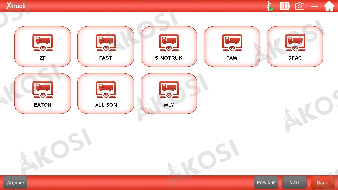 Xtruck Chassis Inspection with ZF Function Fast SINOTRUCK WABCO KNORR