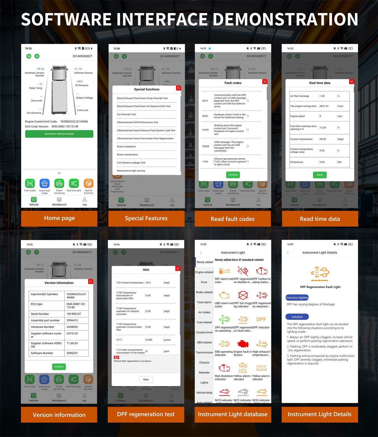 Xtruck X003  Force DPF Regeneration ecu programming tool Read fault code Heavy Duty Truck support Cummins VOLVO and SCANIA Truck Diagnostic Tool