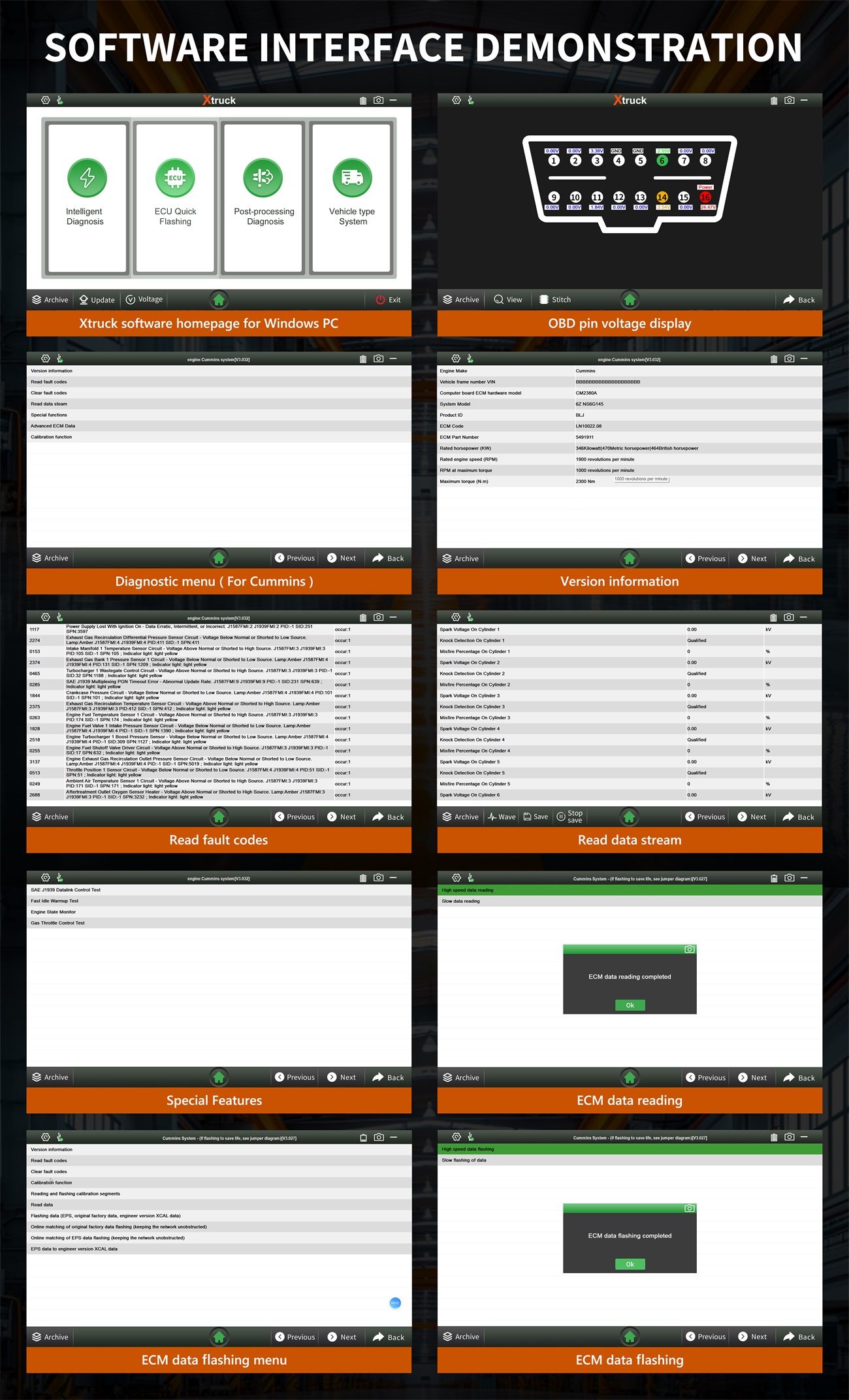 Xtruck X003 plus Read fault code DPF Regeneration support Cummins VOLVO and SCANIA Truck Diagnostic Tool