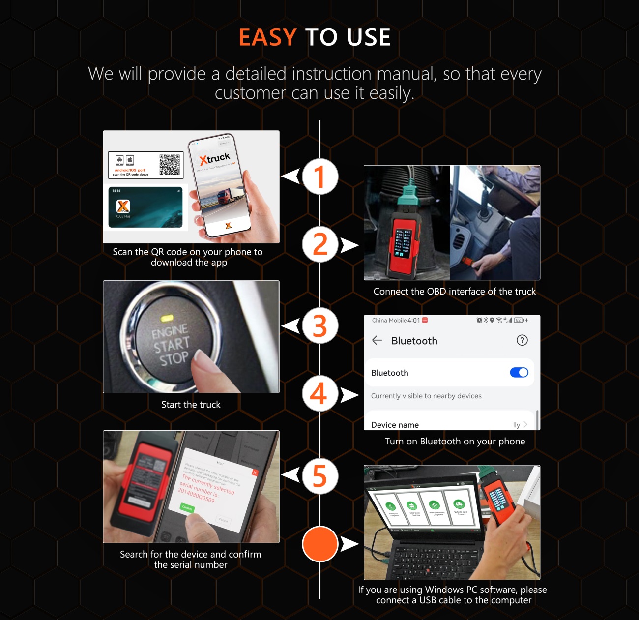 Xtruck X003 plus Read fault code DPF Regeneration support Cummins VOLVO and SCANIA Truck Diagnostic Tool